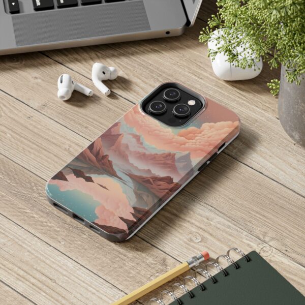 Mountain Reflection Tough Phone Case - Nature-Inspired Design for Adventurers