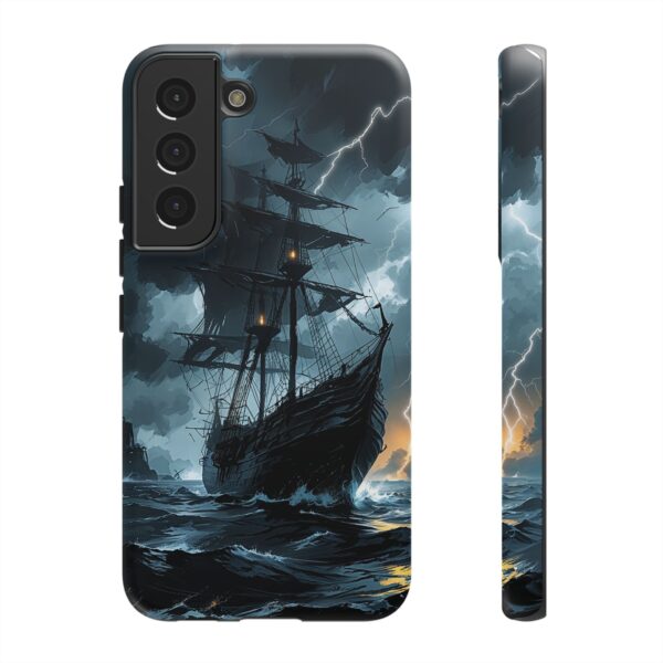Stormy Seas Tough Phone Case - Pirate Ship Design