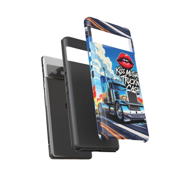 Cool Phone Case for Truck Lovers, Trucking Gifts, Unique Truck Driver Accessories, Kiss Mutha Truckin Cash Design, Fun Car Enthusiast Gift