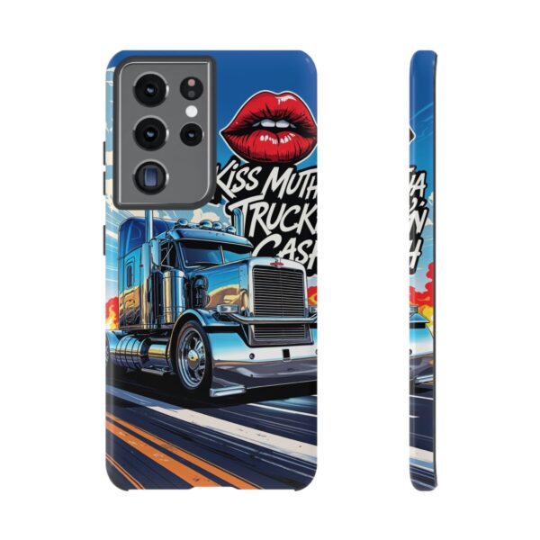 Cool Phone Case for Truck Lovers, Trucking Gifts, Unique Truck Driver Accessories, Kiss Mutha Truckin Cash Design, Fun Car Enthusiast Gift