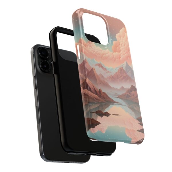 Mountain Reflection Tough Phone Case - Nature-Inspired Design for Adventurers