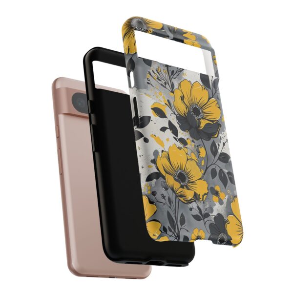 Floral Phone Case, Yellow Flower Design, Stylish Phone Protection