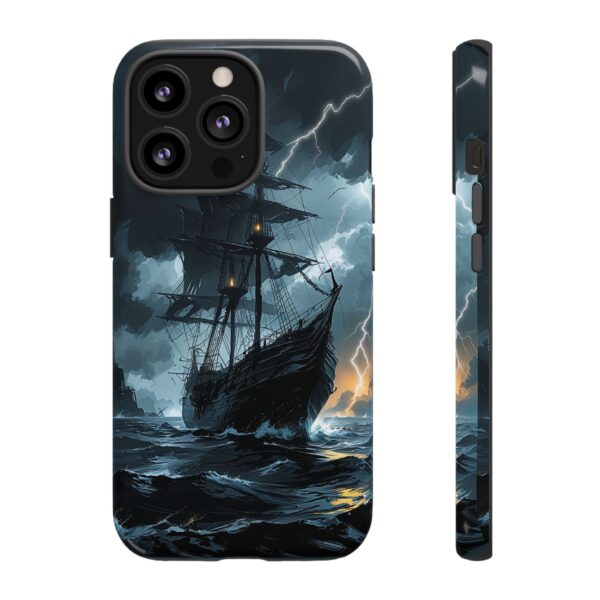Stormy Seas Tough Phone Case - Pirate Ship Design
