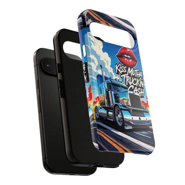 Cool Phone Case for Truck Lovers, Trucking Gifts, Unique Truck Driver Accessories, Kiss Mutha Truckin Cash Design, Fun Car Enthusiast Gift