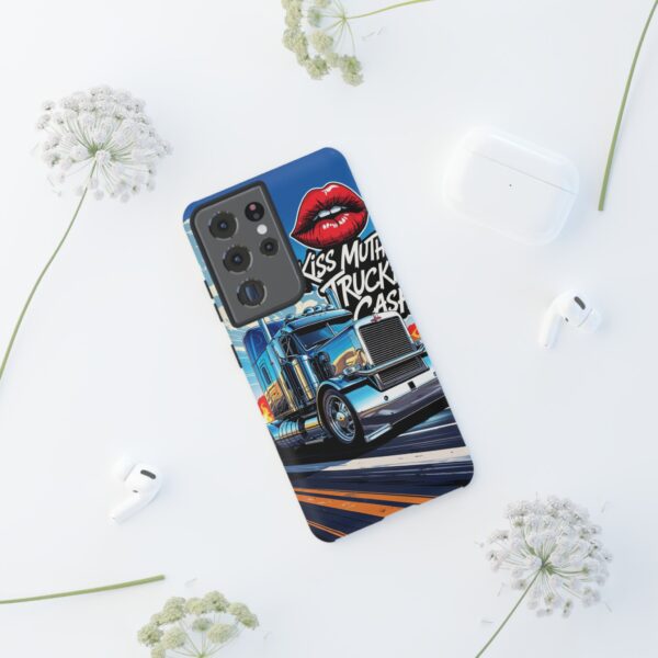 Cool Phone Case for Truck Lovers, Trucking Gifts, Unique Truck Driver Accessories, Kiss Mutha Truckin Cash Design, Fun Car Enthusiast Gift