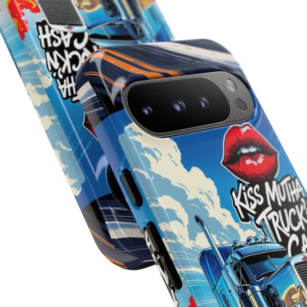 Cool Phone Case for Truck Lovers, Trucking Gifts, Unique Truck Driver Accessories, Kiss Mutha Truckin Cash Design, Fun Car Enthusiast Gift