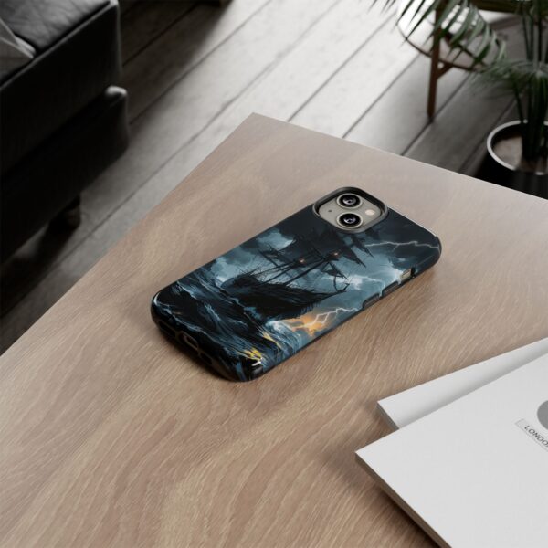 Stormy Seas Tough Phone Case - Pirate Ship Design