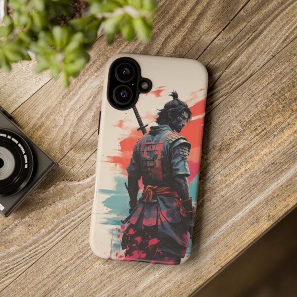 Samurai Warrior Phone Case, Tough Cases, Unique Phone Accessories, Phone Cover Gift, Gamer Phone Decor, Anime Style Case
