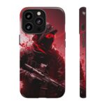 Red Urban Warrior Phone Case for Gamers & Action Fans