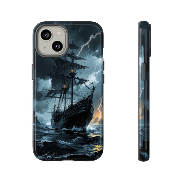 Stormy Seas Tough Phone Case - Pirate Ship Design