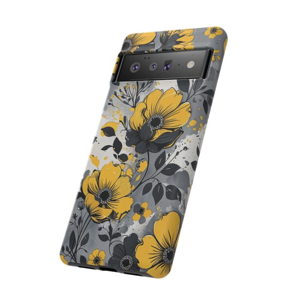 Floral Phone Case, Yellow Flower Design, Stylish Phone Protection