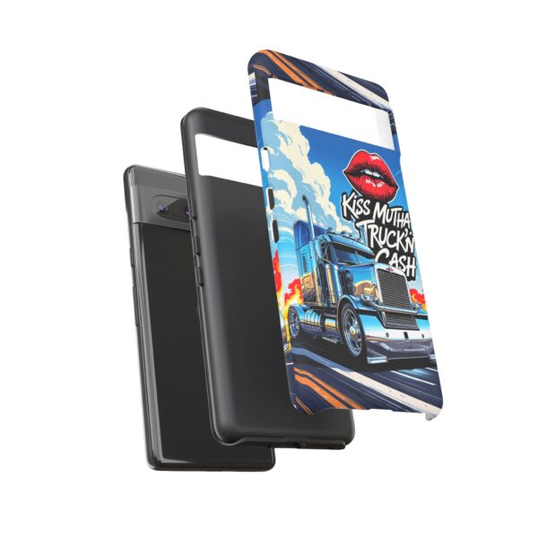 Cool Phone Case for Truck Lovers, Trucking Gifts, Unique Truck Driver Accessories, Kiss Mutha Truckin Cash Design, Fun Car Enthusiast Gift