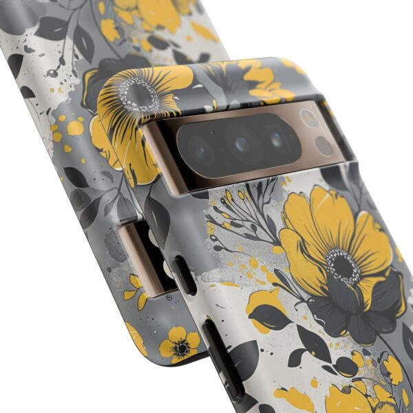 Floral Phone Case, Yellow Flower Design, Stylish Phone Protection