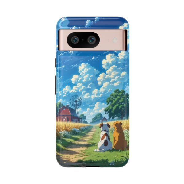 Dog-Themed Phone Case, Whimsical Pet Lover Case, Cute Animal Accessory, Nature Scene Protection, Gift for Dog Owners