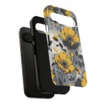 Floral Phone Case, Yellow Flower Design, Stylish Phone Protection