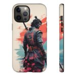 Samurai Warrior Phone Case, Tough Cases, Unique Phone Accessories, Phone Cover Gift, Gamer Phone Decor, Anime Style Case