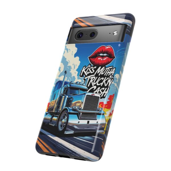 Cool Phone Case for Truck Lovers, Trucking Gifts, Unique Truck Driver Accessories, Kiss Mutha Truckin Cash Design, Fun Car Enthusiast Gift