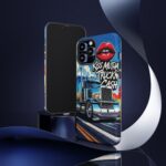 Cool Phone Case for Truck Lovers, Trucking Gifts, Unique Truck Driver Accessories, Kiss Mutha Truckin Cash Design, Fun Car Enthusiast Gift
