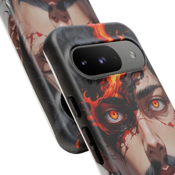 Fiery Design, Anime Style, Unique Cell Phone Accessory, Strong and Stylish