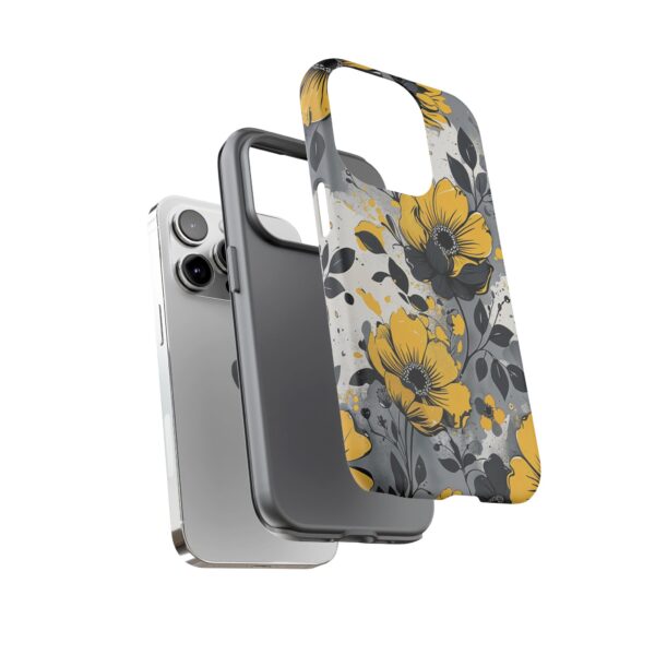 Floral Phone Case, Yellow Flower Design, Stylish Phone Protection