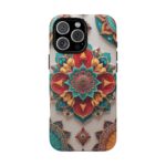 Colorful Mandala Phone Cover, Bohemian Style Accessory, Unique Gift for Her, Stylish Smartphone Protection