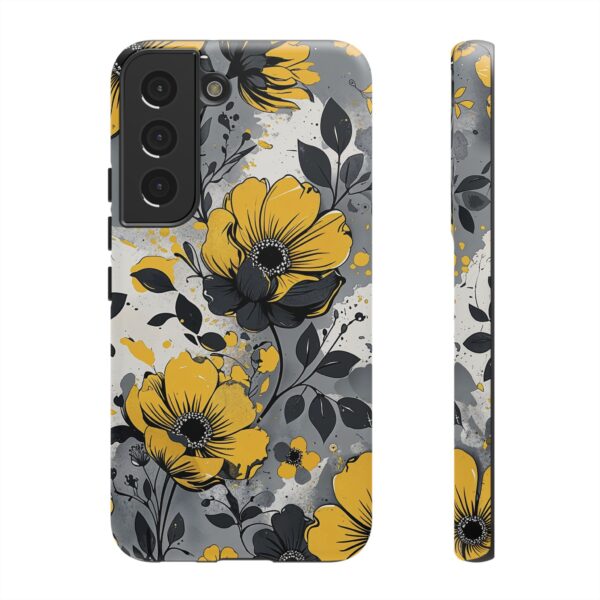 Floral Phone Case, Yellow Flower Design, Stylish Phone Protection