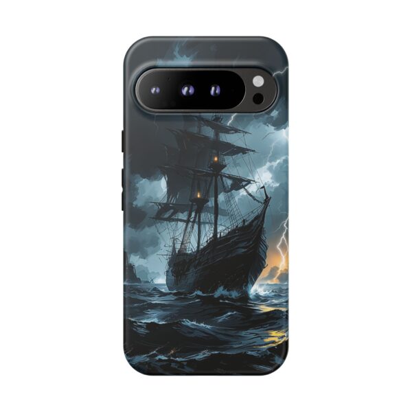 Stormy Seas Tough Phone Case - Pirate Ship Design