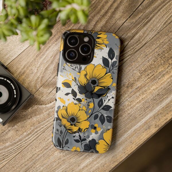 Floral Phone Case, Yellow Flower Design, Stylish Phone Protection