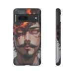 Fiery Design, Anime Style, Unique Cell Phone Accessory, Strong and Stylish