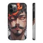 Fiery Design, Anime Style, Unique Cell Phone Accessory, Strong and Stylish
