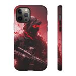 Red Urban Warrior Phone Case for Gamers & Action Fans
