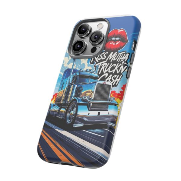 Cool Phone Case for Truck Lovers, Trucking Gifts, Unique Truck Driver Accessories, Kiss Mutha Truckin Cash Design, Fun Car Enthusiast Gift
