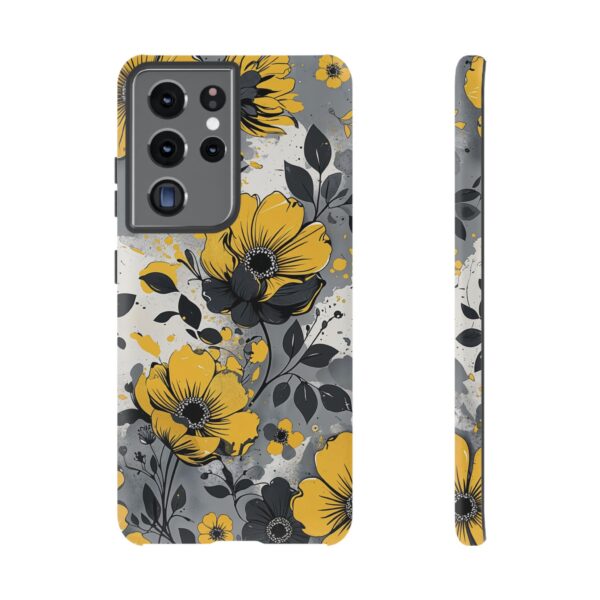 Floral Phone Case, Yellow Flower Design, Stylish Phone Protection