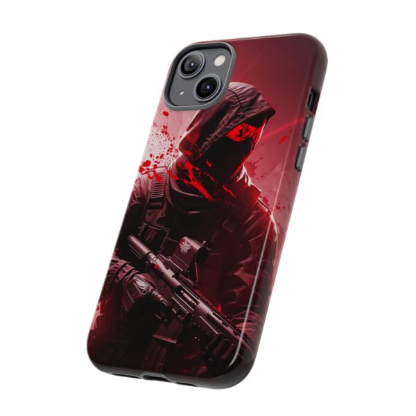Red Urban Warrior Phone Case for Gamers & Action Fans
