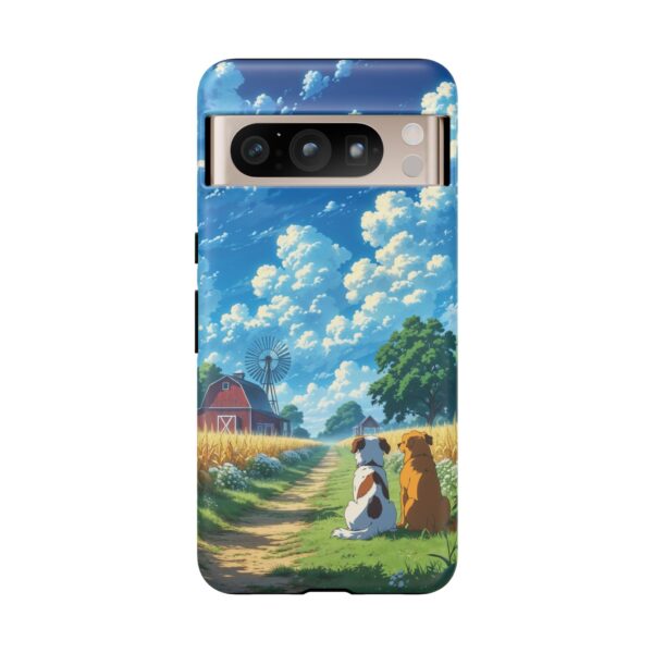 Dog-Themed Phone Case, Whimsical Pet Lover Case, Cute Animal Accessory, Nature Scene Protection, Gift for Dog Owners