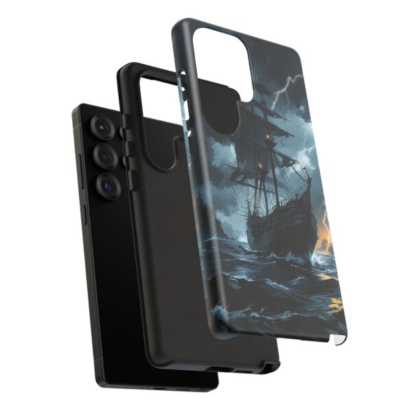 Stormy Seas Tough Phone Case - Pirate Ship Design