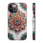 Mandala Phone Case, Colorful Floral Design, Bohemian Style, Tough Cases, Gift for Her