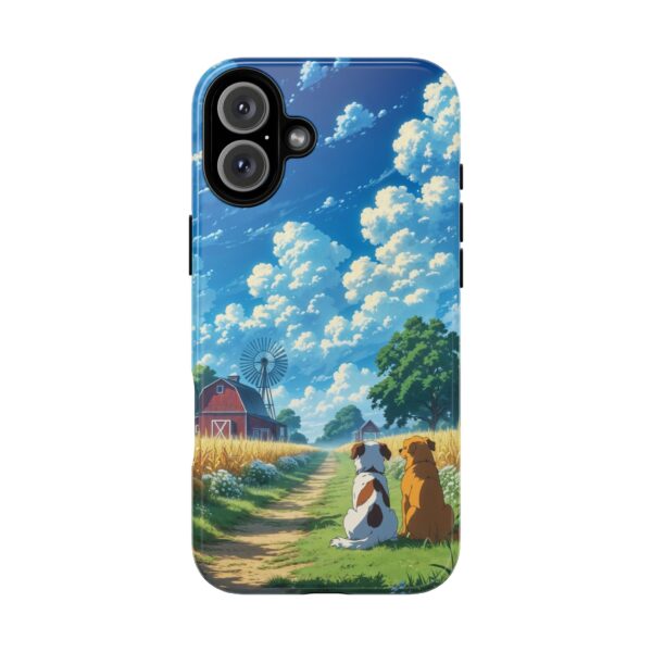 Dog-Themed Phone Case, Whimsical Pet Lover Case, Cute Animal Accessory, Nature Scene Protection, Gift for Dog Owners