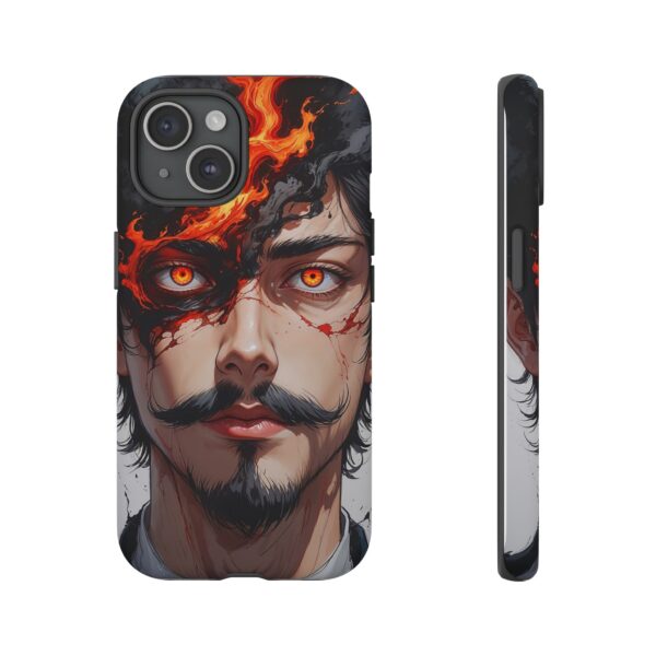 Fiery Design, Anime Style, Unique Cell Phone Accessory, Strong and Stylish