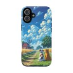 Dog-Themed Phone Case, Whimsical Pet Lover Case, Cute Animal Accessory, Nature Scene Protection, Gift for Dog Owners