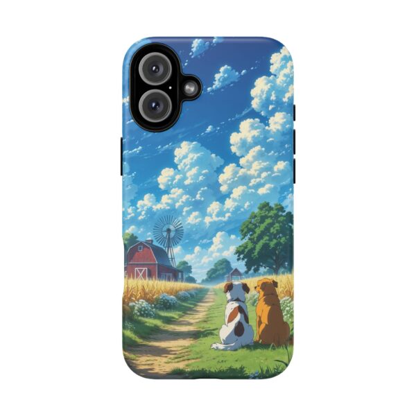 Dog-Themed Phone Case, Whimsical Pet Lover Case, Cute Animal Accessory, Nature Scene Protection, Gift for Dog Owners