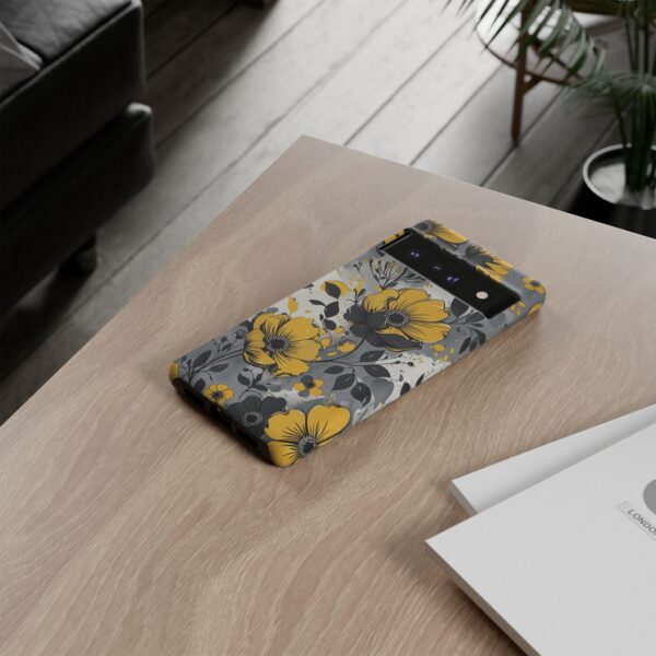Floral Phone Case, Yellow Flower Design, Stylish Phone Protection