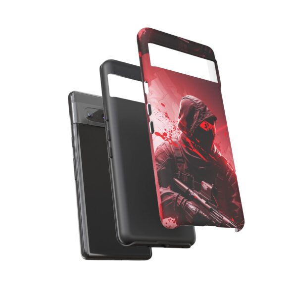 Red Urban Warrior Phone Case for Gamers & Action Fans