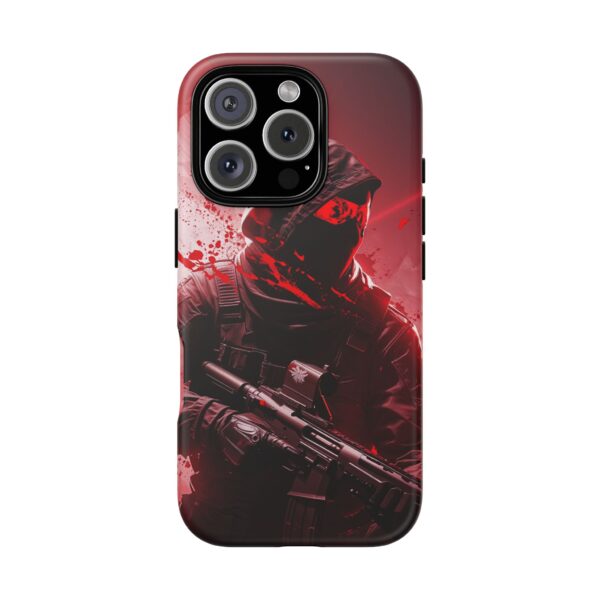 Red Urban Warrior Phone Case for Gamers & Action Fans