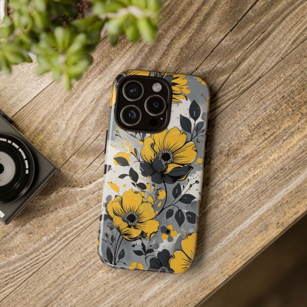 Floral Phone Case, Yellow Flower Design, Stylish Phone Protection