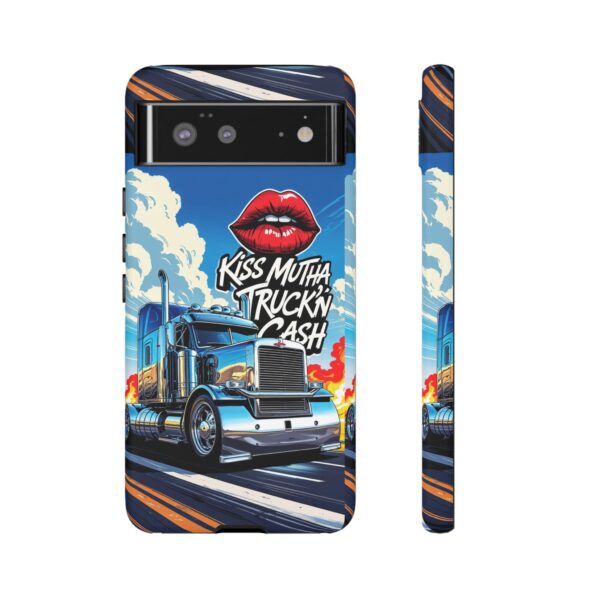 Cool Phone Case for Truck Lovers, Trucking Gifts, Unique Truck Driver Accessories, Kiss Mutha Truckin Cash Design, Fun Car Enthusiast Gift