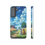 Dog-Themed Phone Case, Whimsical Pet Lover Case, Cute Animal Accessory, Nature Scene Protection, Gift for Dog Owners