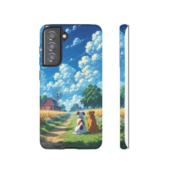 Dog-Themed Phone Case, Whimsical Pet Lover Case, Cute Animal Accessory, Nature Scene Protection, Gift for Dog Owners