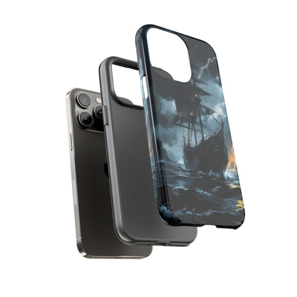 Stormy Seas Tough Phone Case - Pirate Ship Design