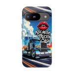 Cool Phone Case for Truck Lovers, Trucking Gifts, Unique Truck Driver Accessories, Kiss Mutha Truckin Cash Design, Fun Car Enthusiast Gift